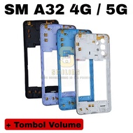 MESIN BEZEL BAZEL ENGINE COVER SAMSUNG GALAXY A32 4G / 5G / A326B / A325F MIDDLE BONE NEW