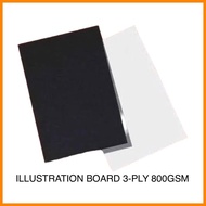 ▥ ✩ ☋ 3 PLY 800GSM ILLUSTRATION BOARD 1 WHOLE SIZE 10PCS