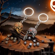 And Skull Metal Dice Dice, DND Keychain Suitable for Dice Pendant Metal Dragon Dungeon Board Game TD