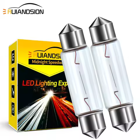 C5W 31/36/39/41mm Halogen Festoon Bulb C10W 5W 12V 24V Warm White Interior Dome Light Replacement fo