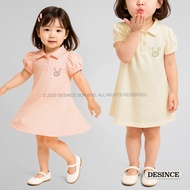 DESINCE Kids Girl Dress Short Sleeve (1Y-9Y) Polyester Thin Fabric Pastel Color Korean Style Gaun Bu