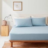 HONEYMOON 2/3pcs Solid Color Bed Sheet Set (2pcs = 1 Fitted Sheet + 1 Pillowcase; 3pcs = 1 Fitted Sh