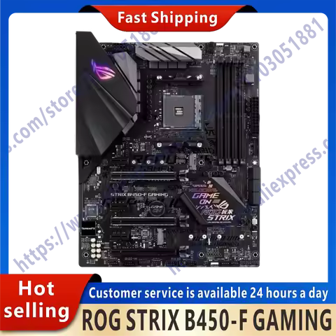 Used ROG STRIX B450-F GAMING mining motherboard AM4 supports AMD Ryzen 5 5600G CPU DDR4 64GB RAM PCI