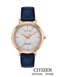 CITIZEN นาฬิกาข้อมือผู้หญิง Eco-Drive EM0763-07A Leather Lady Watch (พลังงานแสง )