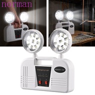 NORMAN Double Head Emergency Exit Light, LED IP30 Fire Emergency Evacuation Wall Lamp, Safety Emerge