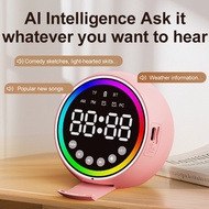 MSW Speaker Bluetooth Jam Loceng Digital Dengan Lampu RGB LED Alarm Clock Speaker TF Card Phone Hold