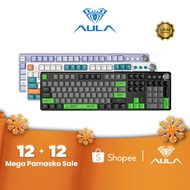 AULA F2088pro wired Mechanical Keyboard 108 Keys blue light Side Engraving Gaming Keyboard Office
