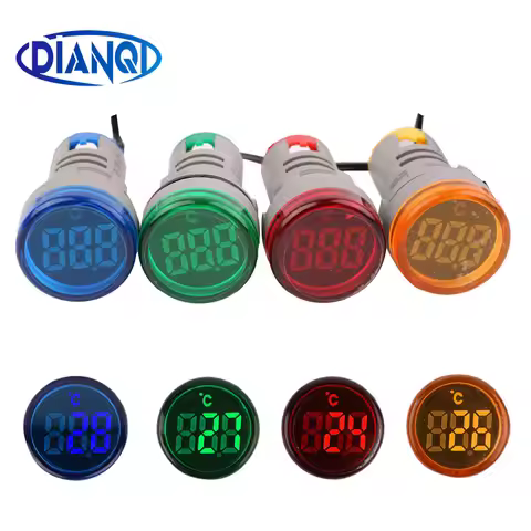 1pc AD16-22TM DIGITAL Panel Light 50-380V Thermometer Indicator Light LED Digital Display Temperatur