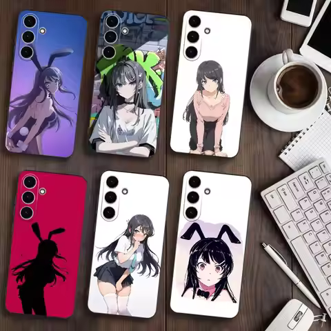 Anime Mai Sakurajima Cell Phone Case For Samsung Galaxy A73,A72,A71,A70,A53,A52,A51,Soft Silicone Bl