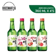 JINRO Mix &amp; Match 360ml x 4's | Choose from 4 Flavours