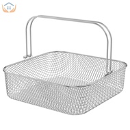 Air Fryer Stainless Steel Mesh Basket Square Air Fryer Basket for 5.8QT 6QT for 6QT Instant Vortex f
