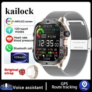 Sport Smart Watch Men 1.96inch HD Large Screen Bluetooth Call Music SOS Voice Assistant Women Fitnes