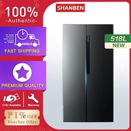 SHANBEN 18.10 cu. ft. /16.52 cu. ft.  French door refrigerator inverter refrigerator, side-by-side r