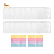 A6 Binder Pockets 12PCS No Zipper Envelopes for Budgeting,6-Hole Zipperless Binder Pouches Envelope 