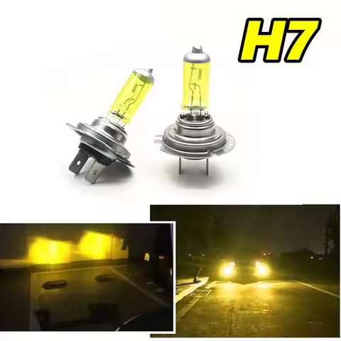 2Pcs H7 Super Yellow Headlamp 3000K 12V55W Yellow low beam H1 H3 H4 H11 Halogen Lamp H10 Fog Proof L