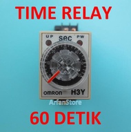 TDR 60 DETIK TIME DELAY RELAY TIMER PENUNDA WAKTU AC 220V H3Y-2 OMRON - CHARLESSTORE5