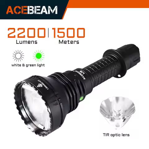 ACEBEAM L19 2.0 Hunting Flashlight 2200 Lumens 1184 Yards Long-Rang Rechargeable Flashlight for Nigh