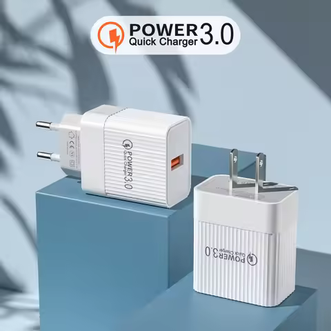 18W USB Charger Android Universal Fast Charging USB A Quick Charge3.0 Travel Power Adapter For Iphon