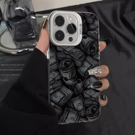 US Dollars Suitable for Apple 16/15/14 Phone Case 11/12/13Pro/x New Style 8/7plus Colorful Silver