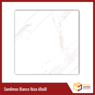 Granit Lantai Motif Marmer Putih Sandimas Bianco Ibiza 60x60