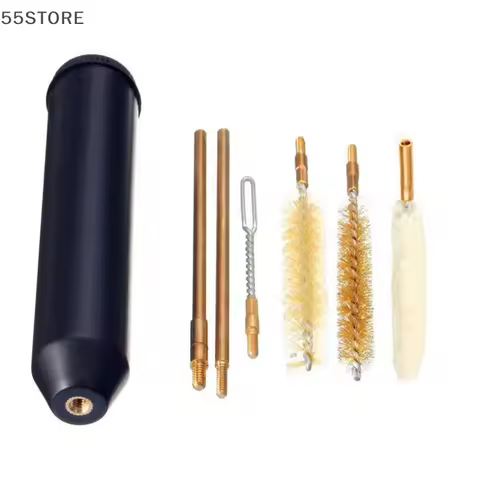 7Pcs/Set Black Pistol Cleaning Kit Hand Gun Rod Brush Gun Cleaning Tools 22/45/357/9mm