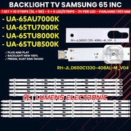 SAMSUNG 65 INCH TV BACKLIGHT UA65TU7000 UA65TU8000 UA65AU7000 UA65TU8500K 65TU BL LAMP BN96-50313A