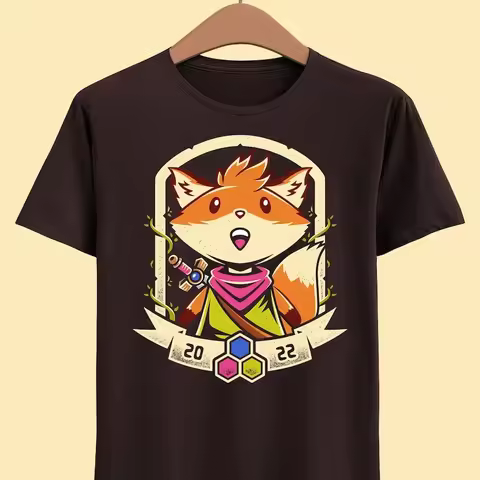 Cute Small Fox T-shirt - Tunic Video Game Shirt