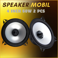 PROMO Speaker Mobil Full Bass Komplit Super Bass HiFi 4 Inch 60W 2 PCS - Hitam / Speaker Pintu Mobil