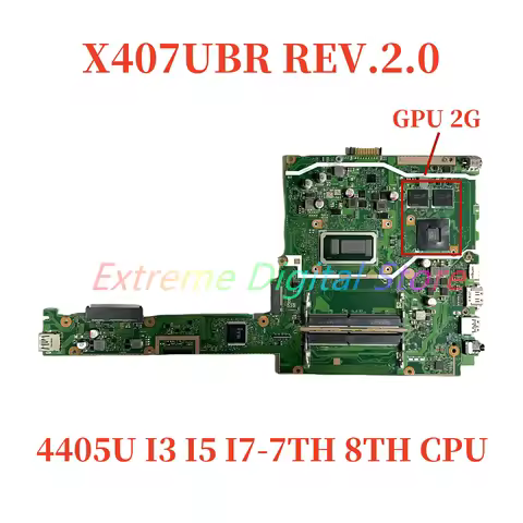 X407UBR REV.2.0 For ASUS X407U X407UA X407UV X407UAR X407UFR Laptop Motherboard with CPU I3 I5 I7 7t