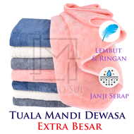 Soft  Absorption Microfiber Bath Towel Extra Large Sizes Tuala Mandi Gebu Extra Besar yang Serap Air