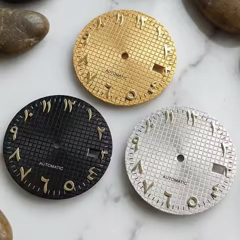 high quality 31mm Waffle Arabic Marker No Logo Classic Dial For Seiko NH35/36/4R35 Automatic Movemen