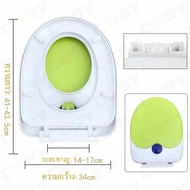 ฝารองนั่งชักโครกแม่และเด็ก 2in1 ฝารองชักโครก ระบบการปิด Close slowly ฝาลดแรงกระแทก มี 3 รูปแบบ ทรง O