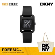 [FREE GIFT] DKNY City Sport Black Rubber Analog Quartz Watch For Women DK1L002P0025