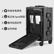 Front Multi-Function Trolley Luggage Luggage Business Rechargeable Aluminum Frame Luggage Open Board