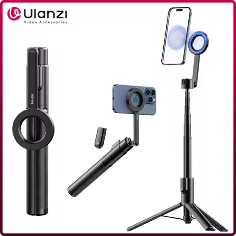 Ulanzi MG-003 Pro Magnetic Phone Selfie Stick Tripod 1.36m Extendable Selfie Tripod for iPhone 15 14