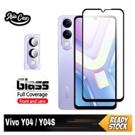 LAYAR 2 IN 1 Tempered Glass Full Screen Vivo Y04 / Y04s Package Free Tempered Glass Camera