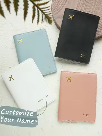 Personalized Passport Cover Customized Hot Stamping Name Passport Customize Letters Cover Passport H
