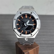 《改裝訂製》G-SHOCK特別限量版 黑藍色 男裝女裝手錶鋼錶電子錶 防水潛水錶 農家橡樹 Casioak Casio G Shock Special Limted Edition GA2100 Luxury Men Ladies Watch
