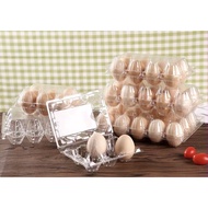 Disposable 10s Egg Tray Transparent Plastic Packaging Good Quality 厂家直销一次性鸡蛋咸鸭蛋托塑料盒10粒装透明土鸡蛋包装盒包邮