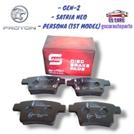 Ready stock 4PCS Proton rear disc brake pad Gen-2/Persona old model/satria neo Saiko sd6805 cakera p