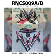 COVER SET NVX V1 Aerox-155 (21) YAMAHA ORIGINAL RAPIDO BLACK RED COVER SET NVX HONDA KAWASAKI Y15ZR 
