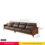 Oylif โซฟาหนังแท้ ห้องนั่งเล่น sofa L shape modern โซฟาสไตล์มินิมอล for office 290 x 160 x 88 ซม OY-1028 100cm One