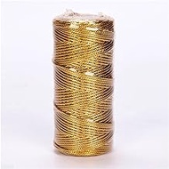 1.5mm 100M Macrame Cord Rope String Thread Twisted Twine DIY Rope Ribbon Bow For Craft Sewing Wedding Christmas Home Decoration (Color : Gold)