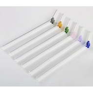 OHTT5 green four-leaf clover glass straw
