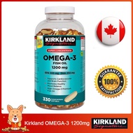 (Exp:06/2027)Kirkland Fish Oil OMEGA-3 fish oil 1200mg 330 Softgels เคิร์กแลนด์ ไวด์ อลาสกัน ฟิชออยล์ 1200 มก. น้ำมันน้ำมันปลา