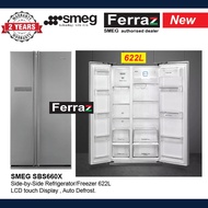 Smeg Side-By-Side Refrigerator/Freezer SBS660X (622L) Inverter / Smeg Fridge (*Klang Valley Only)