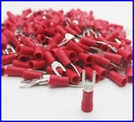 หางปลาแฉกหุ้ม รุ่น SV 1.25-3  (100 pcs / สีแดง) (สาย0.5-1.5sqmm)