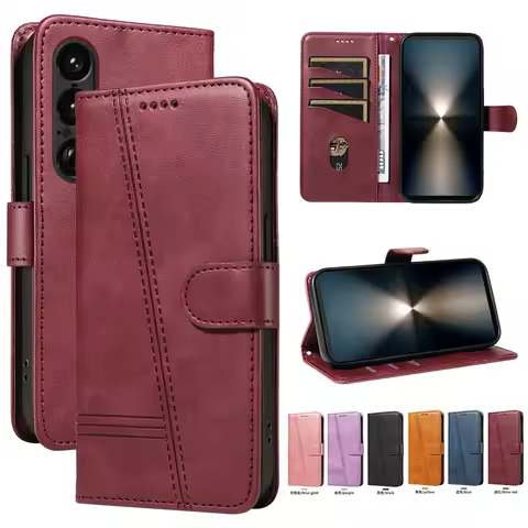 Premium Magnetic Leather Case For Sony Xperia 10 5 1 V VII IV VI 2024 5IV 5V 10VI 10VII 10V Wallet C