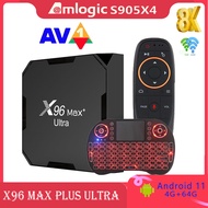 Vhsi 100M X96 MAX Plus Ultra 11 TV 4GB 64GB Amlogic S905X4เล่นสมาร์ทสื่อ Wifi 2.4G & 5.8G 8K ได้อย่า