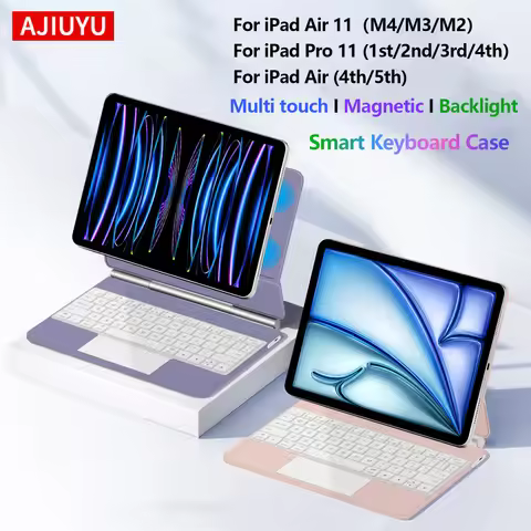 Smart Keyboard For iPad Air 11 Inch M4 M3 M2 4th 5th Generation 10.9" Case For iPad Pro 11 1/2/3/4th